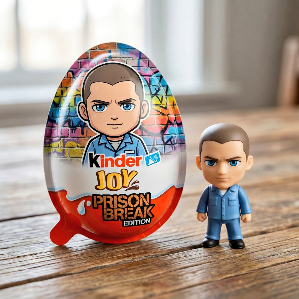 E-commerce Main Image - Hyper-realistic Product Photo of Kinder Joy Egg