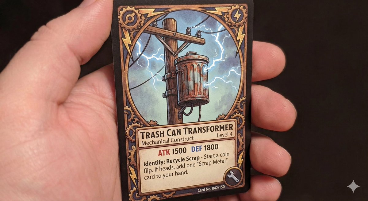 Game Asset - TCG style pole-mounted transformer