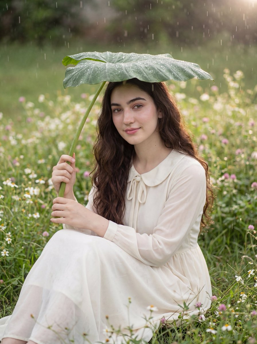 Social Media Post - Realistic Portrait of a Woman in a Garden