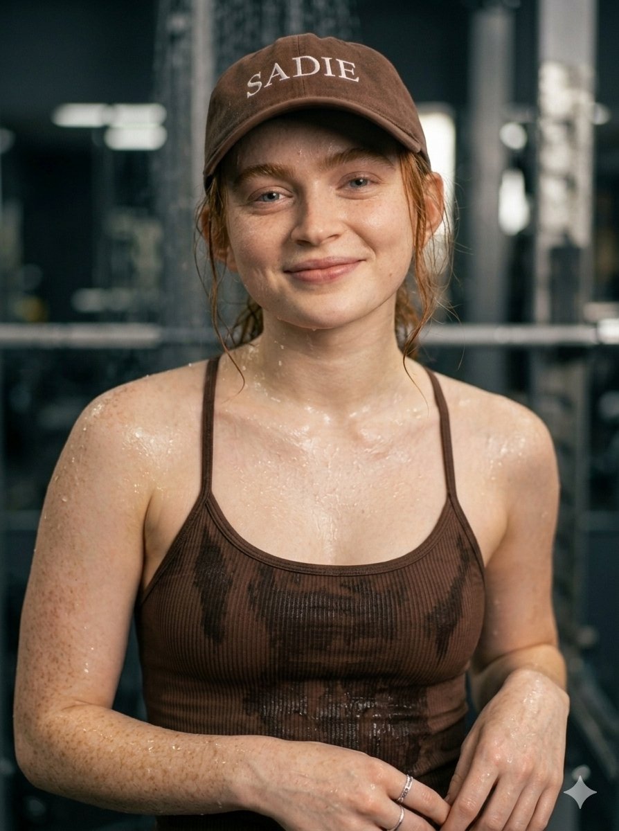Social Media Post - Structured Prompt for Woman Posing in a Gym