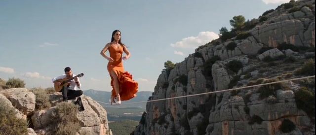 Flamenco Dancer on a Slackline