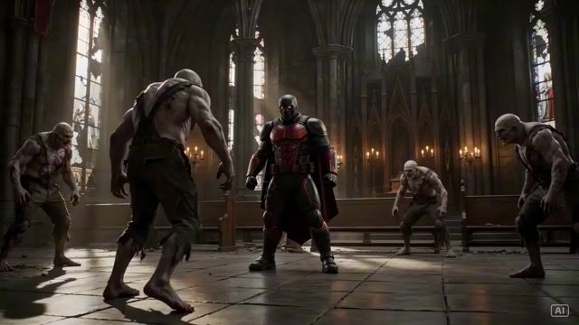 Grounded Action Sequence in a Gothic Cathedral